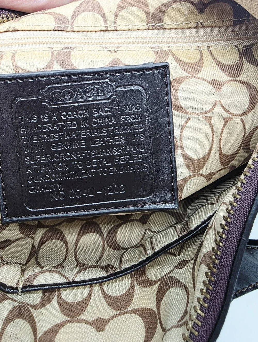 COACH Y2K Vintage Mini Small Demi Zip Top Handle Satchel Canvas RARE